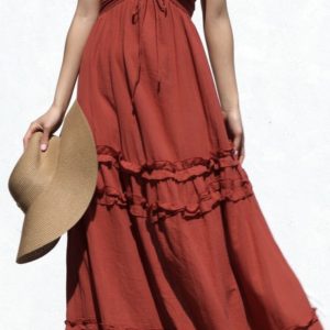 Brick Maxi dress