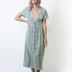 Sage midi dress