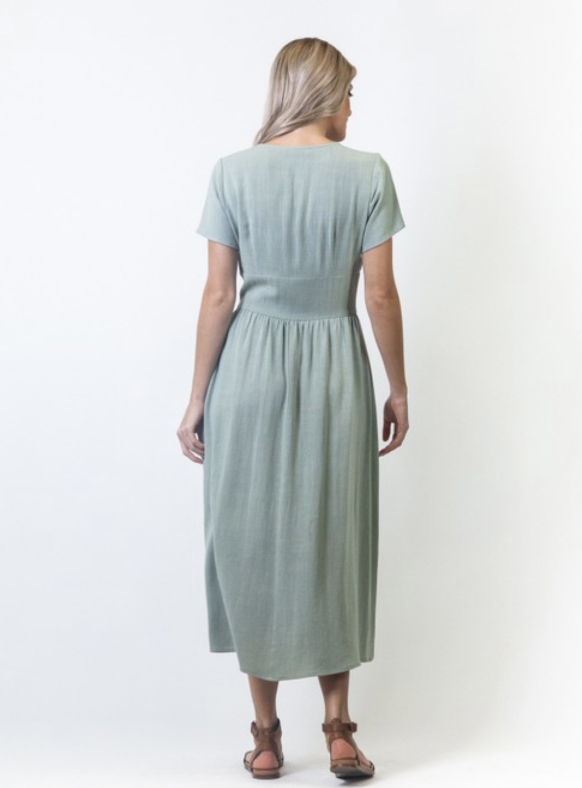 Sage midi dress back Sage midi dress back